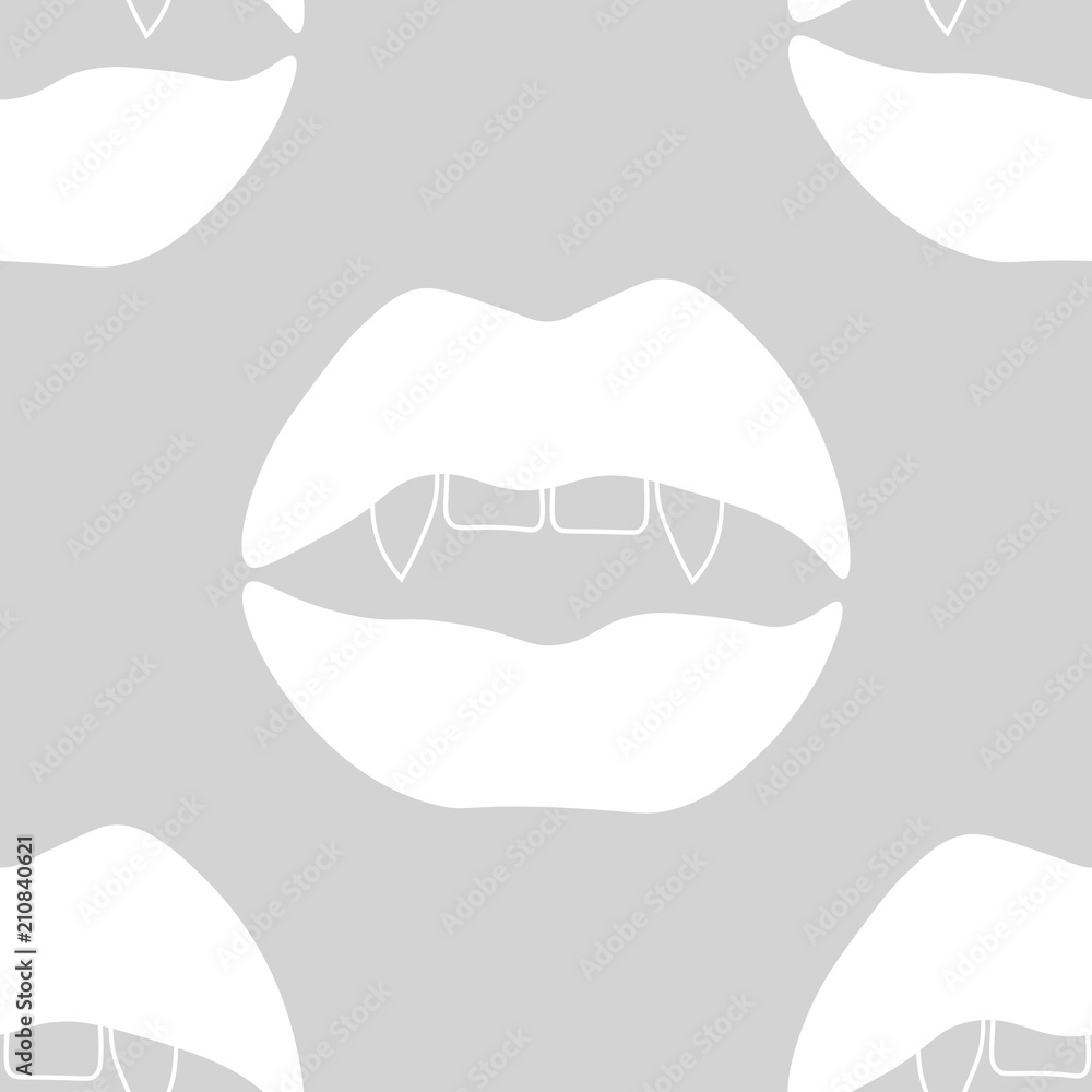 seamless abstract pattern with mouth, female lips, vampire teeth seamless abstract pattern with mouth, female lips, vampire teeth
