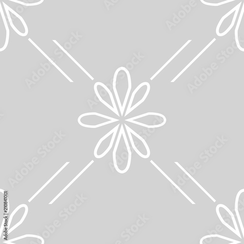 abstract floral seamless pattern with flowers, netting and leaves