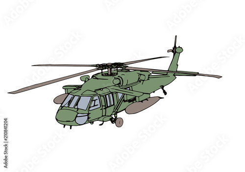 military helicopter vector
