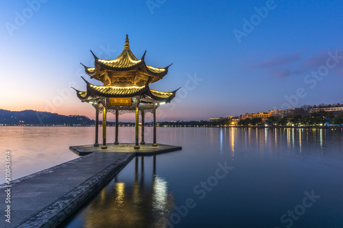 jixian pavilion in hangzhou west lake