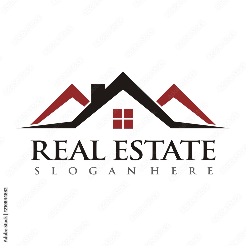 Real estate logo design template vector illustration