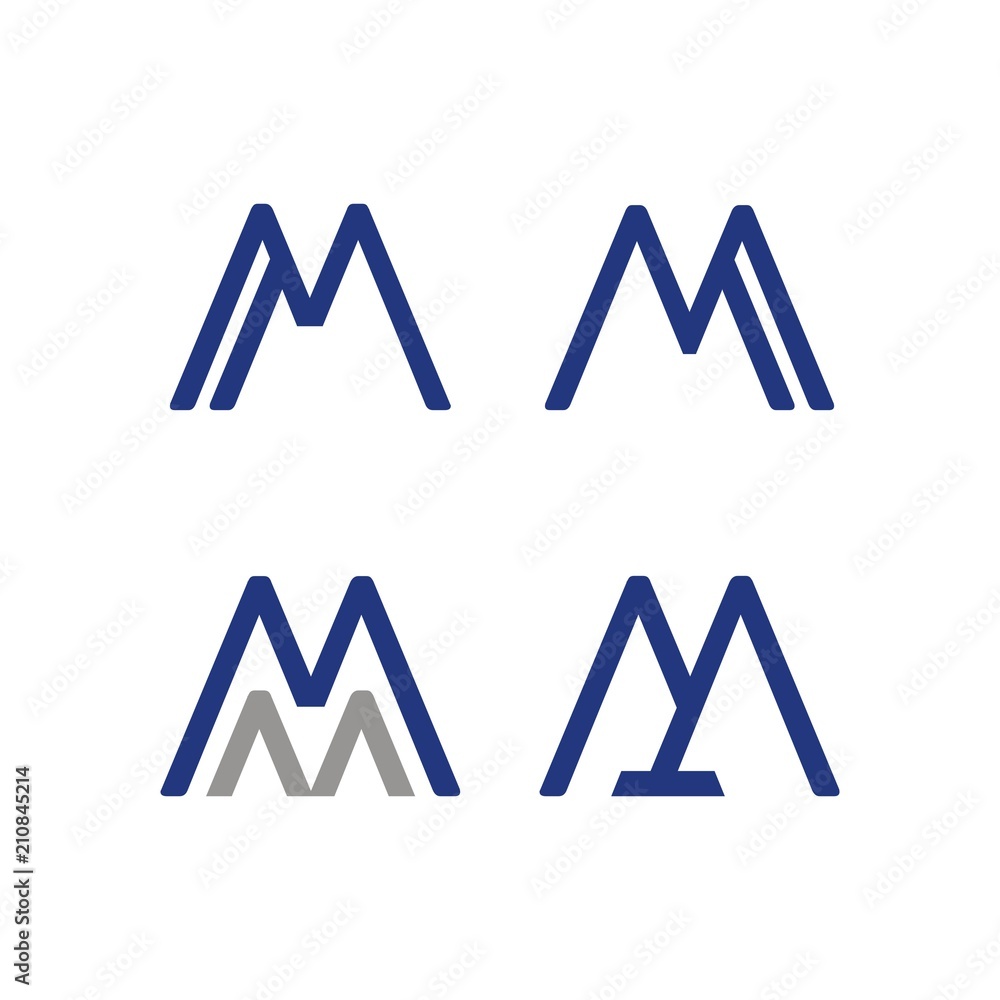 M logo design template vector illustration M logo design template vector illustration