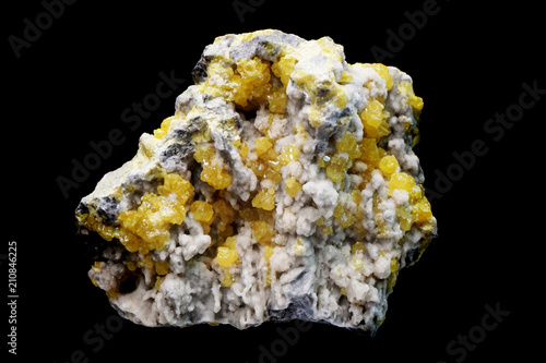 sulphur mineral isolated