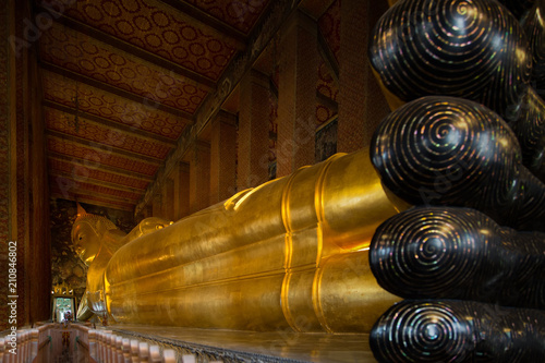 Sleeping Buddha at Wat Pho, Bangkok, Thailand. 