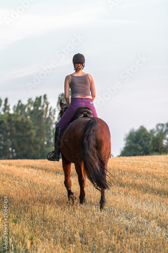 Young riding girl