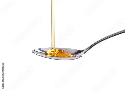syrup in a spoon