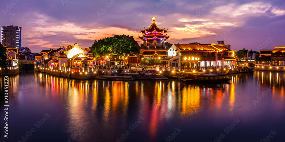 The River Sunset at Shan Tang Jie in Suzhou, China on June 2nd, 2018