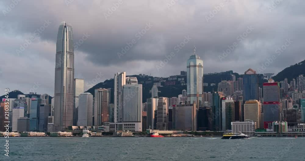 Hong Kong urban city skyline in sunny day Hong Kong urban city skyline in sunny day