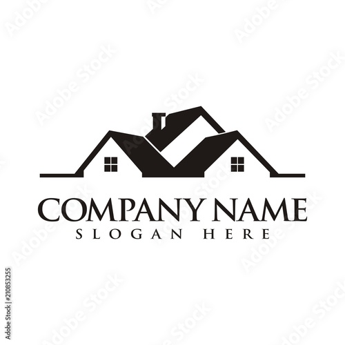 Real Estate logo design template vector illustration