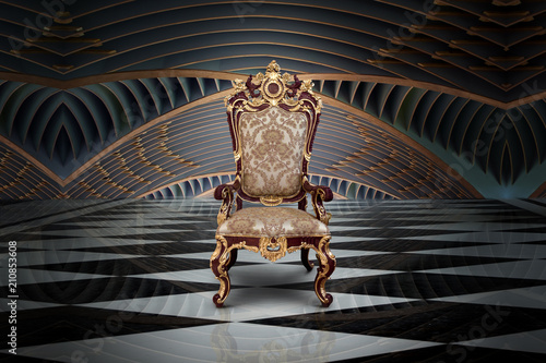 Photos Empty throne in hall