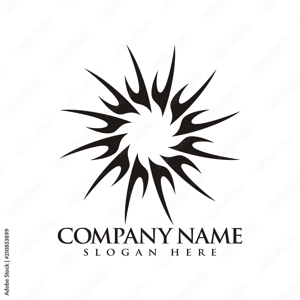 Abstract star, light, sun, logo design template vector illustration Abstract star, light, sun, logo design template vector illustration