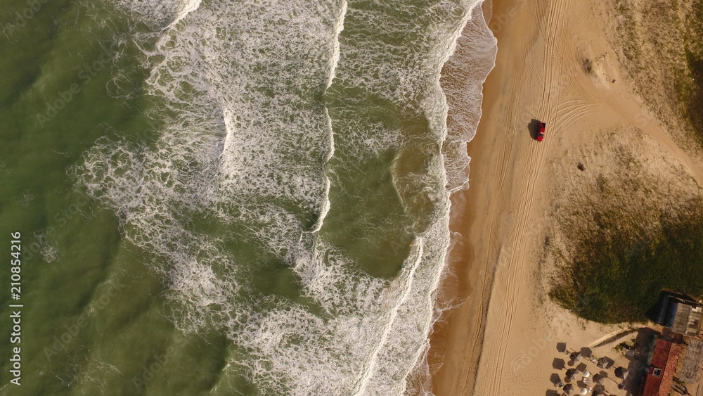 Aerial view of the Brazilian beach Aerial view of the Brazilian beach