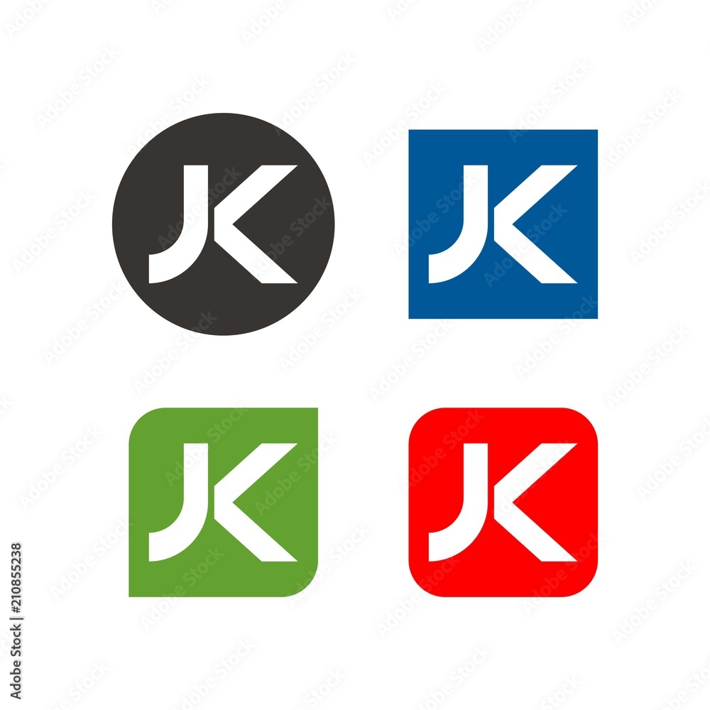 JK logo initial letter design template vector illustration JK logo initial letter design template vector illustration