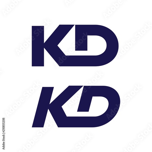 KD logo initial letter design template vector illustration