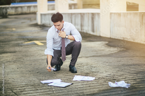  Young unemployed businessman,Businessman stressed.