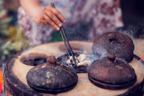 Fototapeta Naklejka Na Ścianę i Meble -  Vietnamese small rice pancake - Traditional food of Vietnam