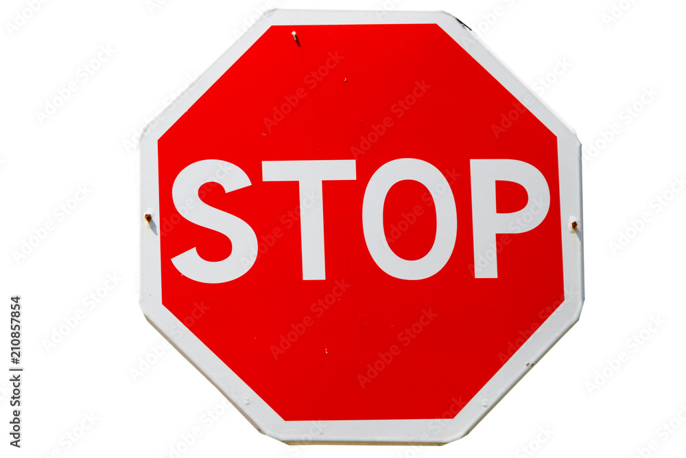 Stop sign isolated on white background Stop sign isolated on white background