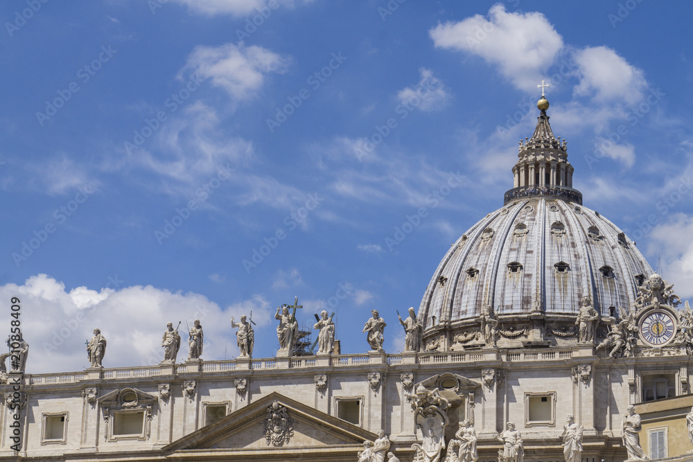 View of St Peter's basilica in Vatican City, Rome, Italy