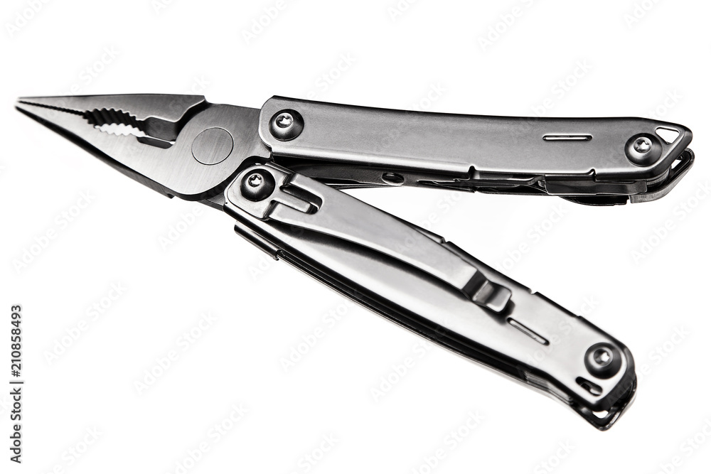 Multitool isolated on white Multitool isolated on white