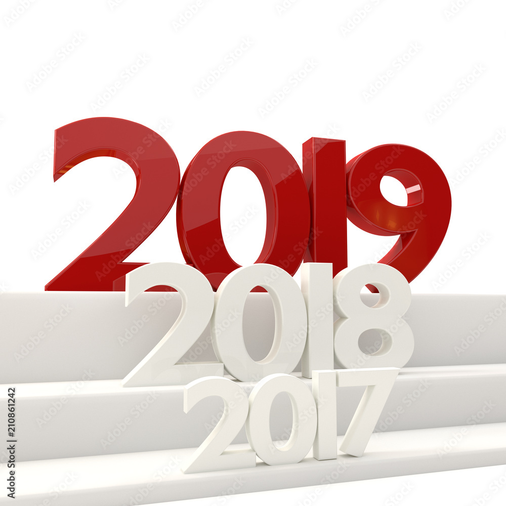 2019 bold letters 3d-illustration 2019 bold letters 3d-illustration