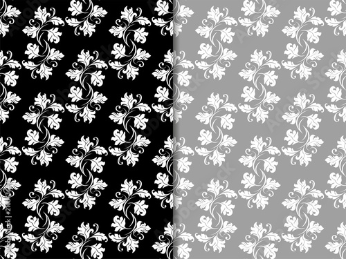 seamless abstract pattern with floral motive
