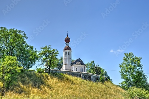 Vászonkép Bad Endorf, Simssee, Kirche, Filialkirche, St