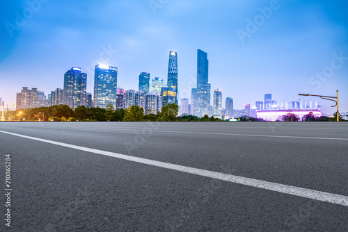 Prospects for expressway, asphalt pavement, city building commercial building, office building © 昊 周