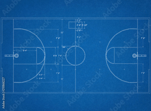 basketball court Architect Blueprint © Marko