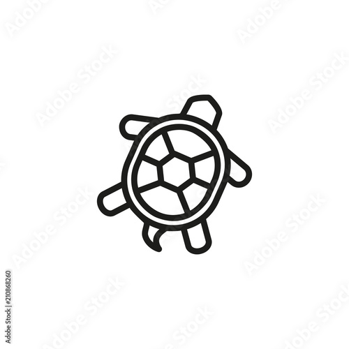 Sea turtle line icon. Animal, reptile, sea. Zoo concept. Vector illustration can be used for topics like nature, wildlife, oceanarium