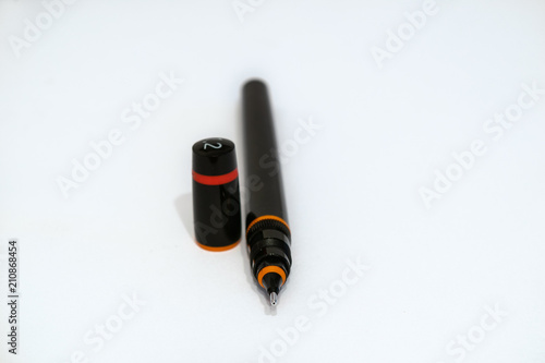 Technical pen (rapidograph) isolated on white background.