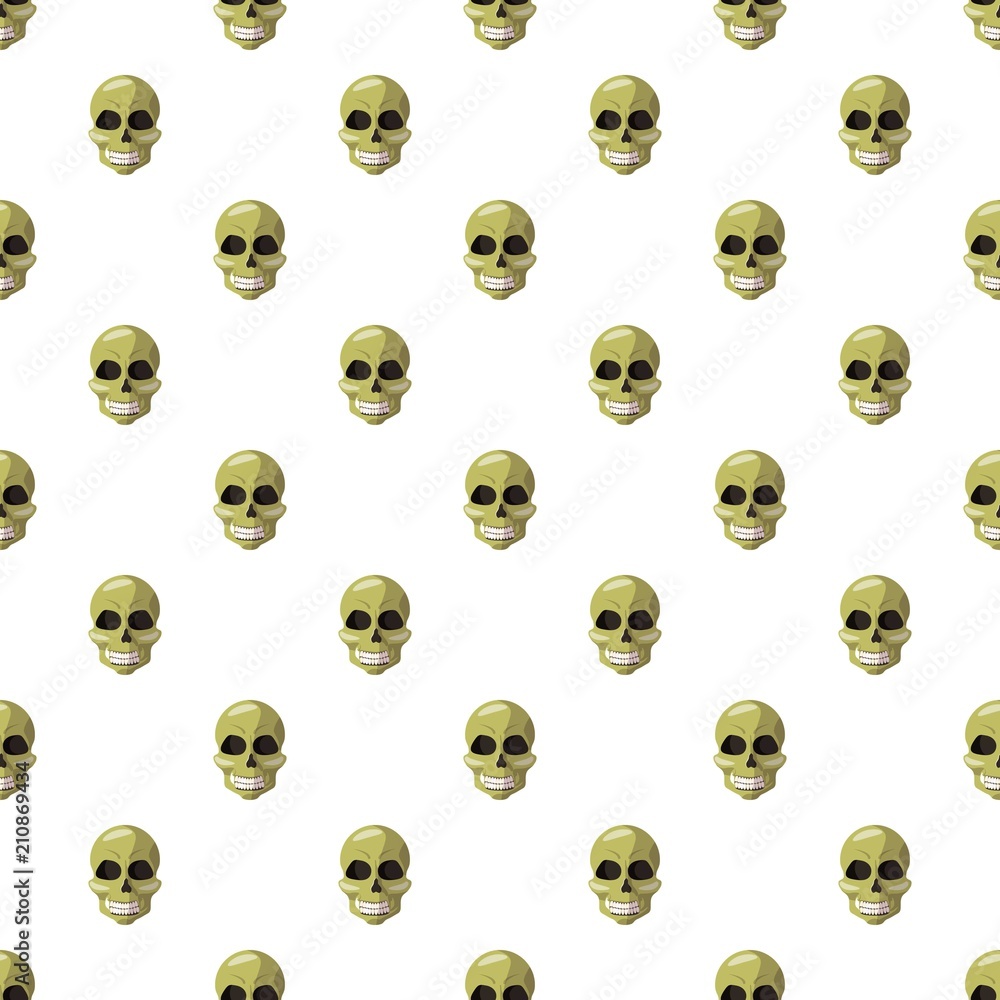 Skull pattern seamless repeat in cartoon style vector illustration Skull pattern seamless repeat in cartoon style vector illustration