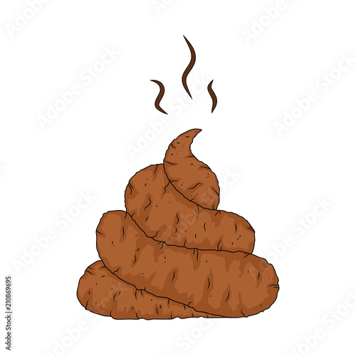 cartoon poop, shit design isolated on white background