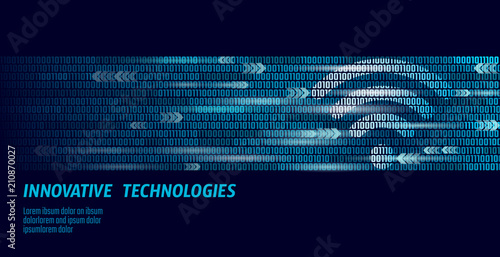 Wireless internet wifi connection. Big data binary code flow numbers. Global network high speed innovation connection data rate technology vector illustration