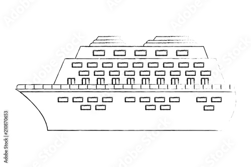 cruice ship isolated icon