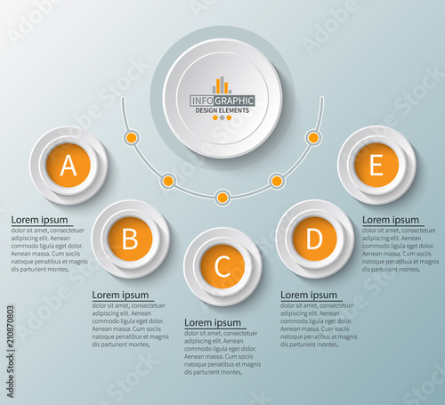 Abstract 3D Paper Infographics