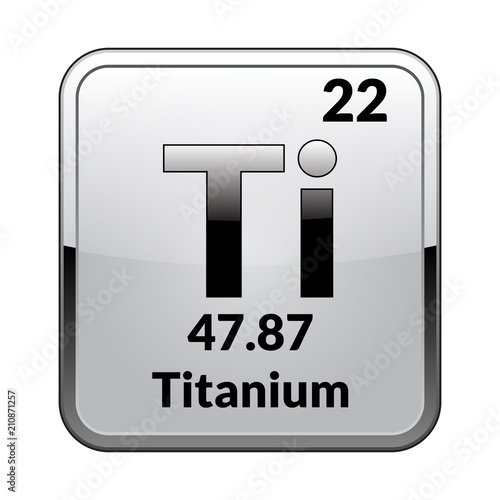 The periodic table element Titanium.Vector.