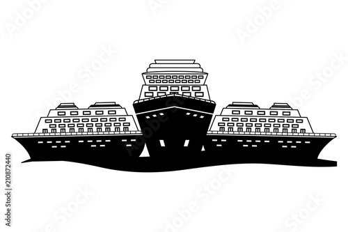 cruice ships isolated icon