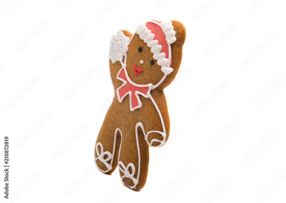 Obraz premium ginger christmas cookies isolated