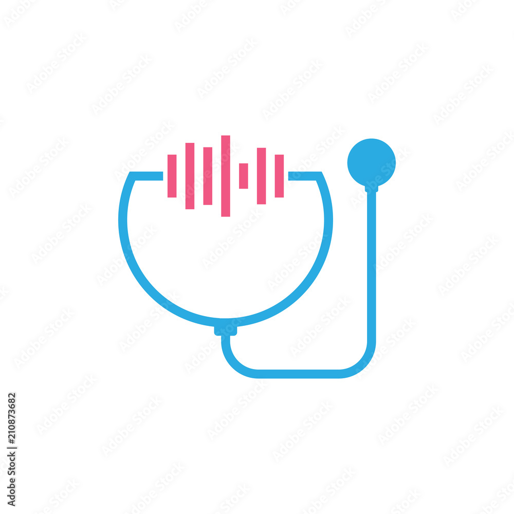 setethoscope logo line art vector setethoscope logo line art vector
