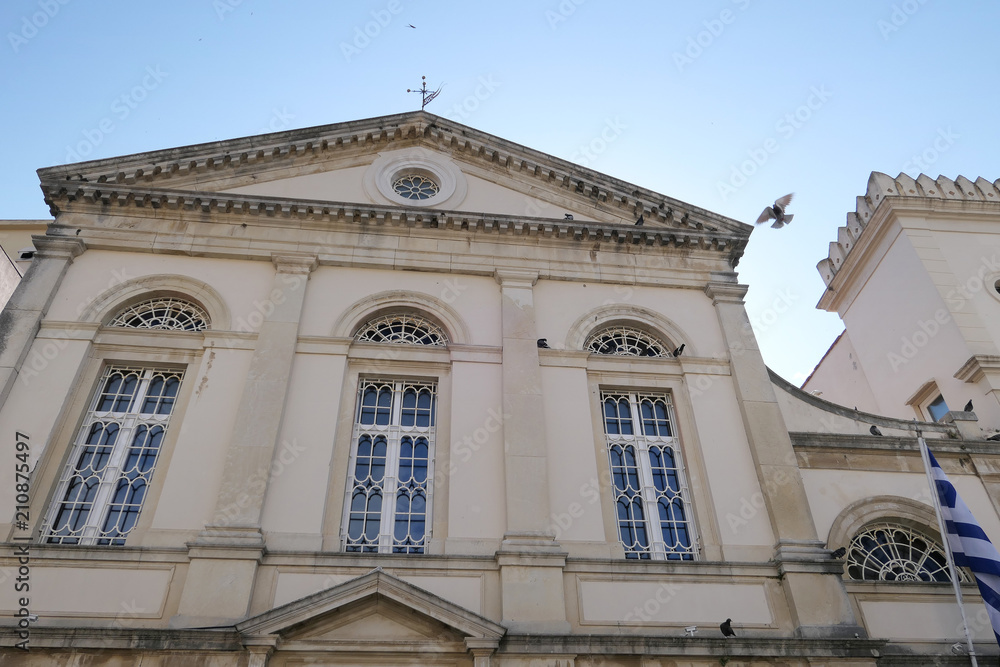 Fototapeta premium facade of Town hall of Corfu Town at Corfu Island (Greece).