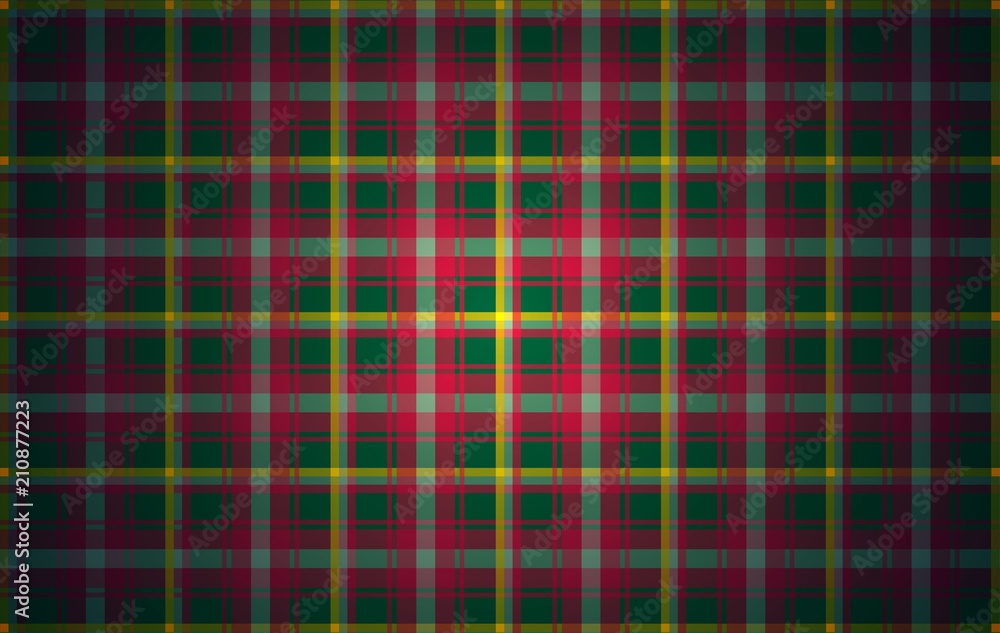 Abstract vector background Canada maple leaf tartan - red, green, golden colors Abstract vector background Canada maple leaf tartan - red, green, golden colors