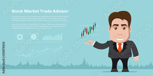 Stock market trading concept banner