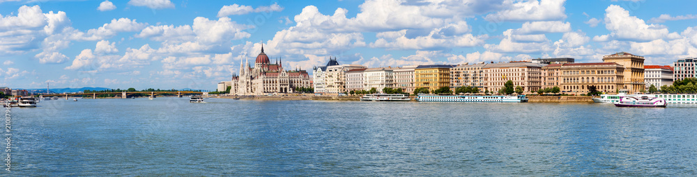 Parliament on the Danube in Budapest, Hungary
