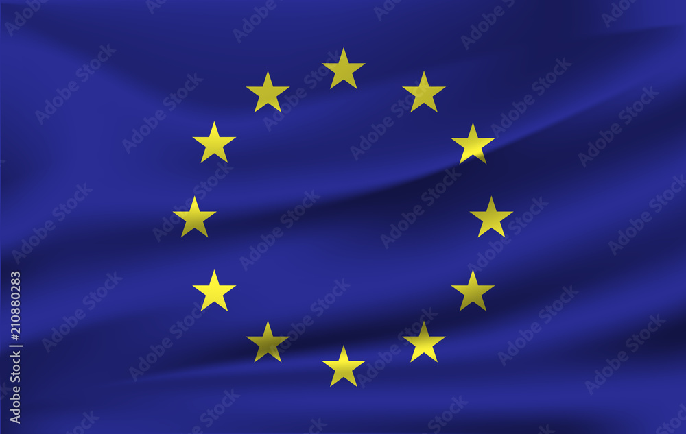 European Union flag , EU flag in Illustration European Union flag , EU flag in Illustration