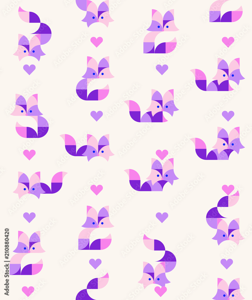 Nursery Childish Seamless Pattern Background with playing cats. Decorativ Style Trendy Textile, Wallpaper, Wrapping Paper, Kids Apparel Design. Vector illustration.