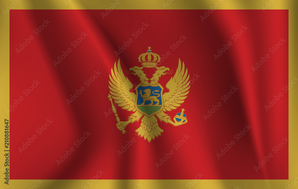 3D Waving Flag of Montenegro