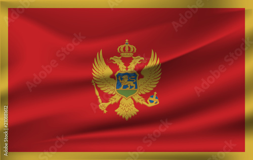3D Waving Flag of Montenegro