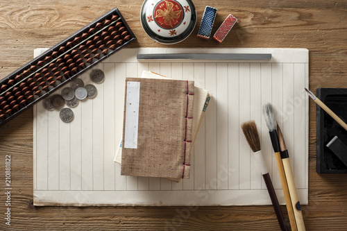 Billede på lærred Japanese stab binding (vintage Japanese book)