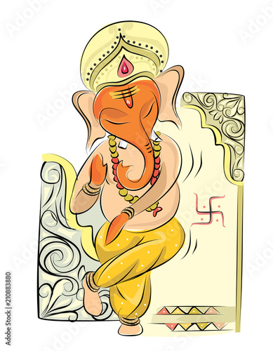 Dancing lord Ganesha