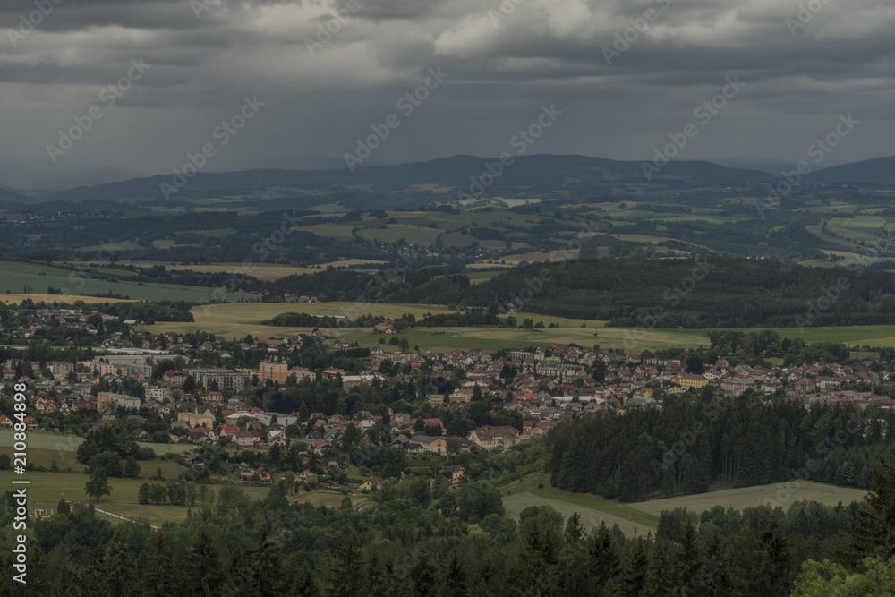 View from Tabor hill in summer cloudy day View from Tabor hill in summer cloudy day